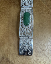 Load image into Gallery viewer, Silver Jade Panel Bracelet