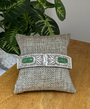 Load image into Gallery viewer, Silver Jade Panel Bracelet