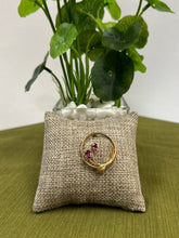 Load image into Gallery viewer, Kremitz Garnet Flower Brooch