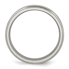 Load image into Gallery viewer, Titanium Ridge Edge 6 mm Brushed & Polished Ring