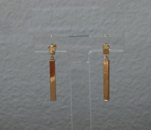 Load image into Gallery viewer, Gold Bar Dangle Earrings