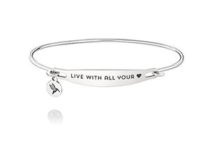 ID Bangle - LIVE WITH ALL YOUR HEART, M/L - 1010-0205