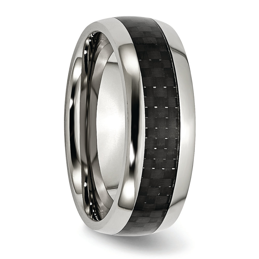 Stainless Steel & Black Carbon Fiber Ring