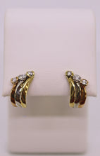 Load image into Gallery viewer, ZZZ Tri Color 14K Gold &amp; Diamond Earrings